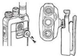 TOPCOM Protalker PT1116 - Installing the belt clip - 1