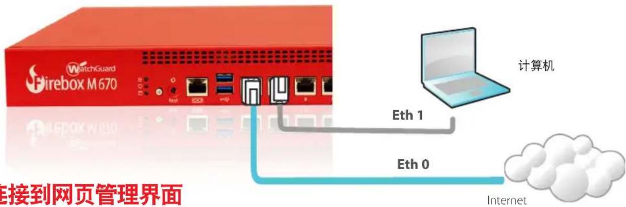 WatchGuard Firebox M470 - 连接您的 Firebox 并开启电源 - 1