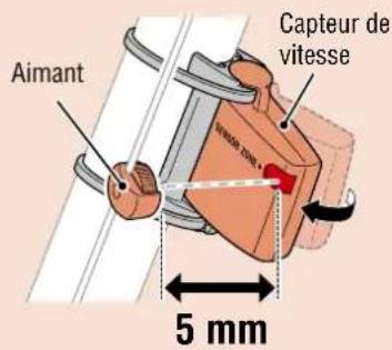 CAT EYE Velo Wireless - Ajuster le capteur de vitesse et l'aimant - 4