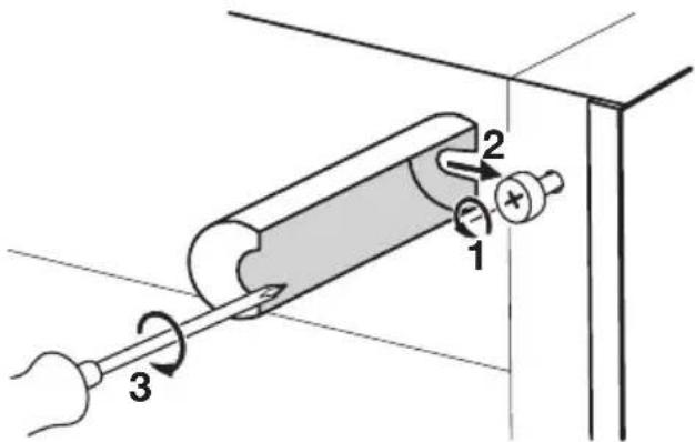 Nordland NKV 9315 - In the bag with the documentation, there are two spacers which must be fitted as shown in the figure. - 1