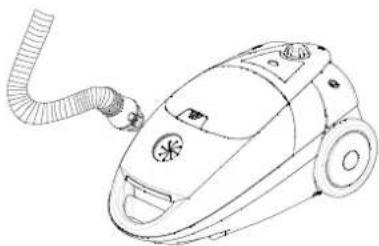 TRISTAR SZ2178 - Fitting or removing the flexible hose - 1