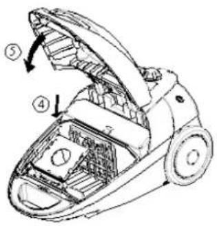 TRISTAR SZ2178 - Auswechseln des Staubbeutels - 2