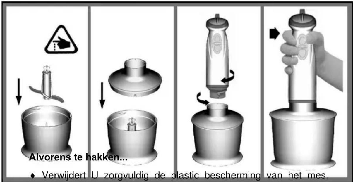 TRISTAR MX4133 - Hoe het hakmes te gebruiken - 2