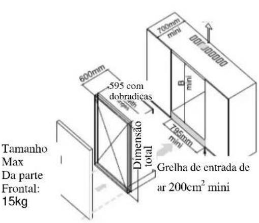 TRISTAR WR1995 - INSTALAR UM APARELHO COM UMA PORTA DE ENCASTRAL - 2