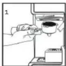 BORETTI Espresso B402 - Einsetzen des porta-filters - 2