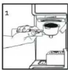 BORETTI Espresso B402 - Place the porta-filter - 1