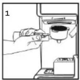 BORETTI Espresso B400 - De portafilter plaatsen - 1