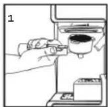 BORETTI Espresso B400 - Einsetzen des porta-filters - 4
