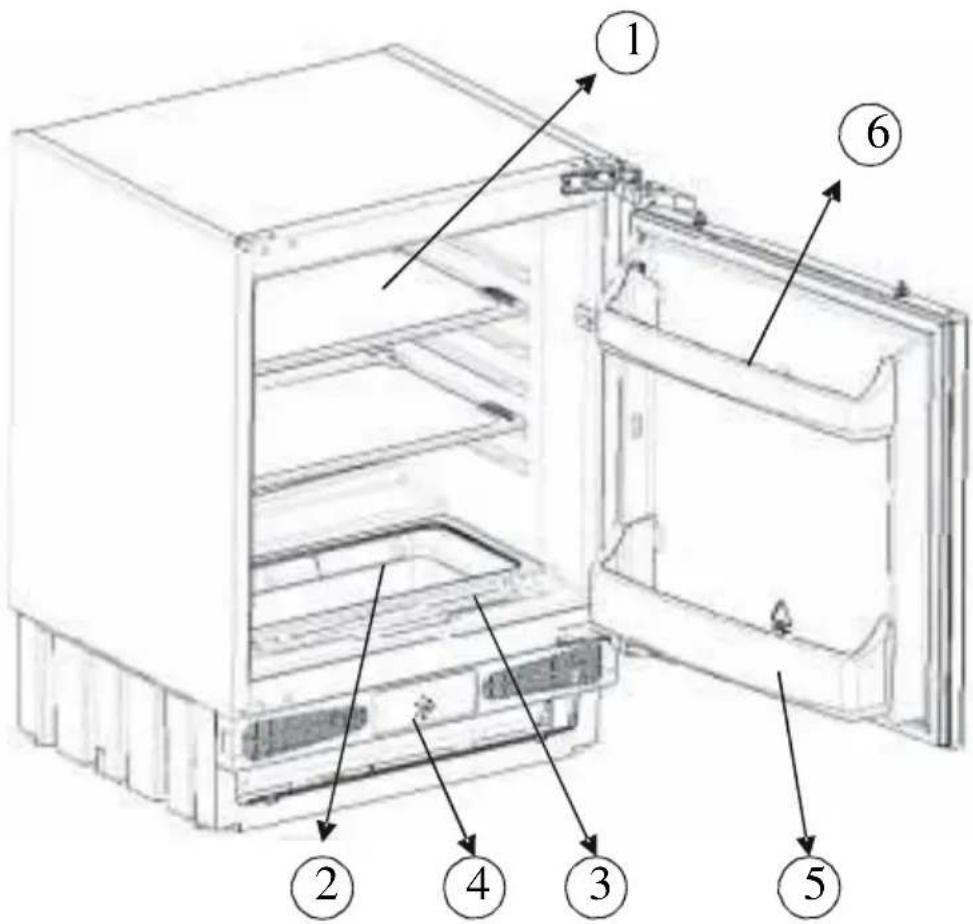 BORETTI BR83 - PART 6. PARTS OF THE APPLIANCE AND THE COMPARTMENTS - 1