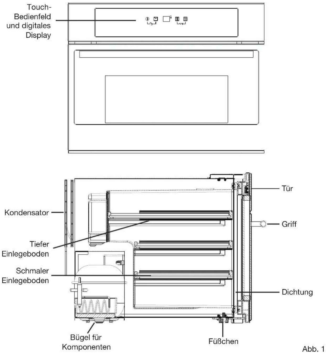BORETTI BPWK45 - EINBAUSERIE HOCHSCHRANK (Einbau in einem Küchenelement) - 1