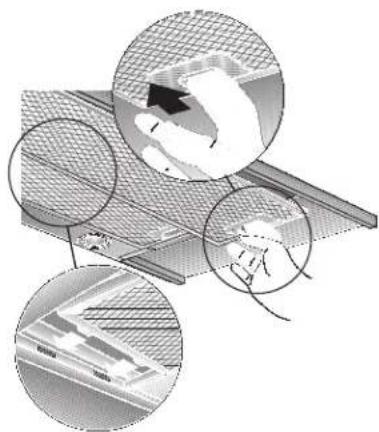 CONSTRUCTA CD99370 - Ta ut / satta tillbaka metallfettfiltren: - 1