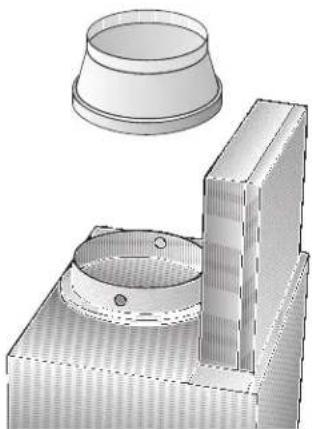 CONSTRUCTA CD99370 - Aansluiting luchtafvoerpijp 120 mm: - 1