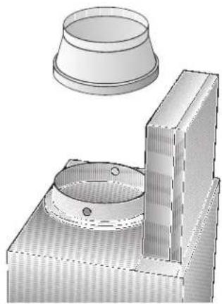 CONSTRUCTA CD96370 - Aansluiting luchtafvoerpijp ∅ 120 mm: - 1