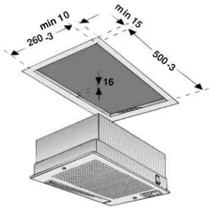 CONSTRUCTA CD75131 - Für den Einbau müssen je nach Variente folgende Ausschnitttevorhanden sein: - 1