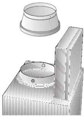 CONSTRUCTA CD99350 - Connecting a 120 mm exhaust-air pipe: - 1
