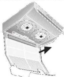 CONSTRUCTA CD11350 - Verwijderen en aanbrengen van het vlies-vetfilter: - 2