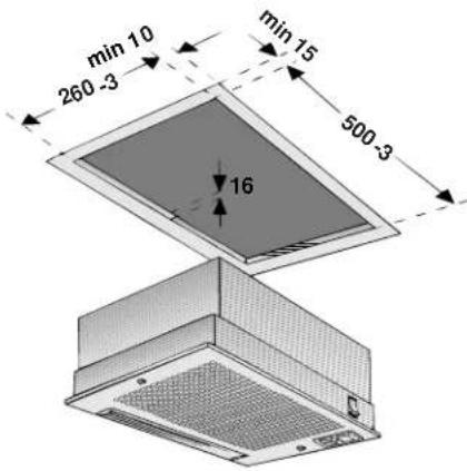 CONSTRUCTA CD77130 - Urtagets matt vid inbyggnad beroende pa modell: - 1