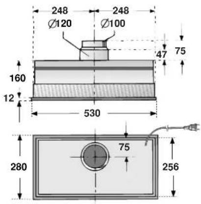 CONSTRUCTA CD75130 - Urtagets matt vid inbyggnad beroende pa modell: - 2