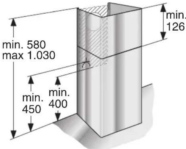 CONSTRUCTA CD649550 - Afmetingen afvoerlucht - 1