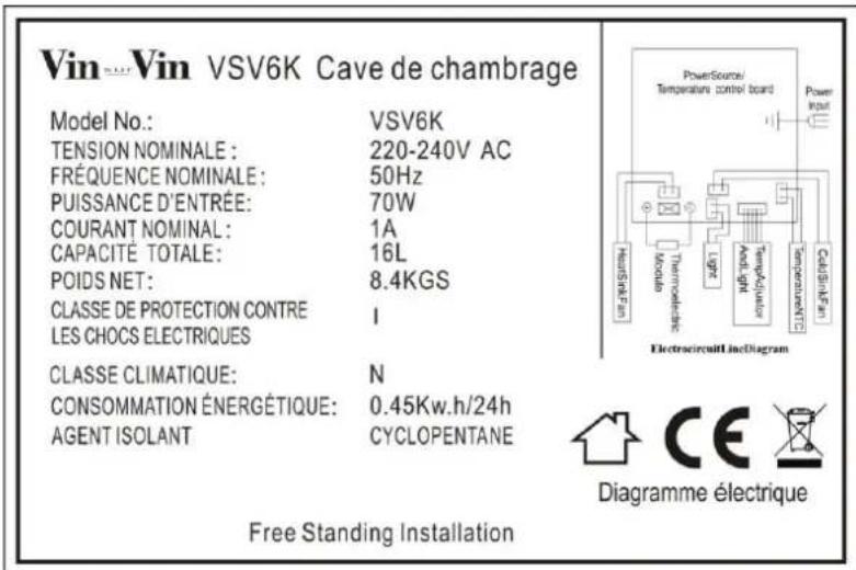 CLIMADIFF VSV12K - TECHNICAL CHARACTERISTICS - 1