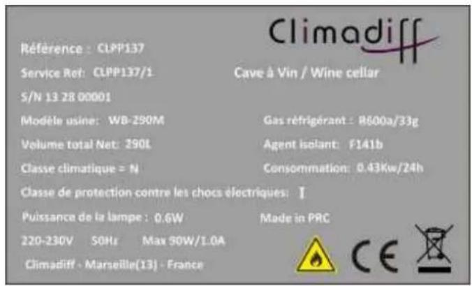 CLIMADIFF TPP140 - TECHNICAL CHARACTERISTICS - 1