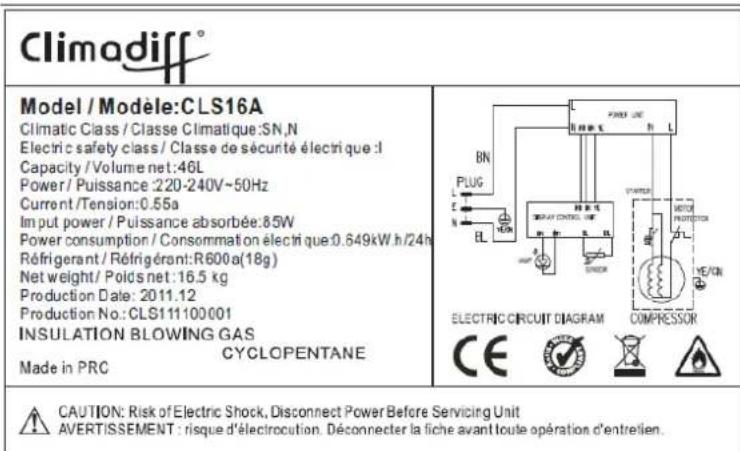 CLIMADIFF CLS20A - 2° CARACTERISTIQUES TECHNIQUES - 1