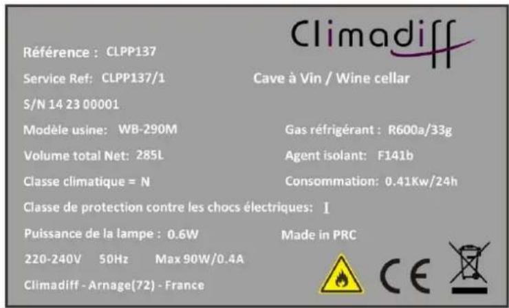 CLIMADIFF CLPP209 - TECHNICAL CHARACTERISTICS - 1