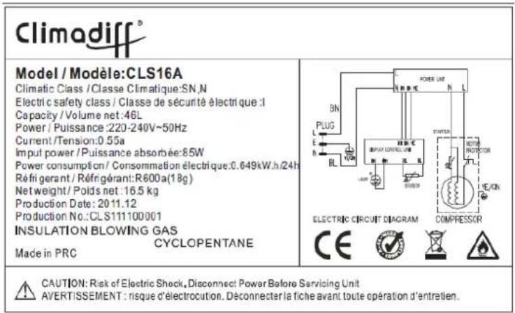 CLIMADIFF CLS16A - DESCRIPTION OF THE APPLIANCE - 2