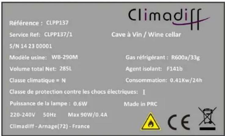 CLIMADIFF CLPG182 - TECHNISCHE DATEN - 1