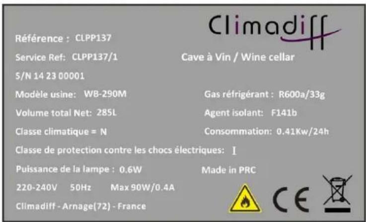 CLIMADIFF CLPG209 - TECHNISCHE DATEN - 1