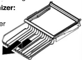 AMANA XRSS 687 BW BB - To remove and install Organizer: - 1