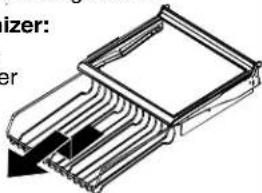 AMANA XRSS 264 RVS - To remove and install Organizer: - 1