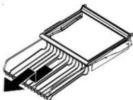AMANA XRSS 264 RVS - Pour enlever et remetre I'Organizer : - 1