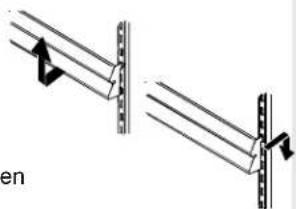 AMANA XRSS 264 RVS - Pour monter et démonter la barre à double rail : - 1