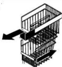 AMANA XRSS 267 - Para retirar e instalar os cestos: - 1