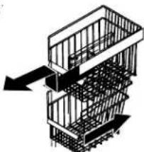 AMANA XRSS 267 - Sepetleri cikarmak ve takmak icin: - 1