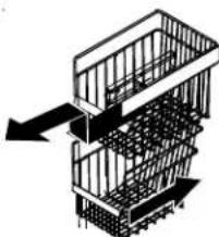 AMANA XRSS 267 - Pour enlever et remetre les paniers : - 1