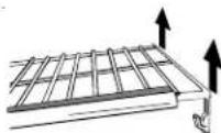 AMANA XRSS 204 Proline - Pour enlever et remetre les clayettes : - 1