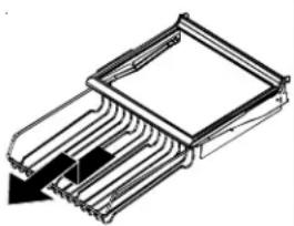 AMANA XRS S 264 BB BW - Pour enlever et remettre l'Organizer : - 1