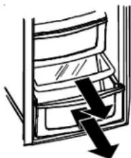 AMANA XRS S 264 BB BW - Crisper-hyllyn irrotus ja asennus: - 1