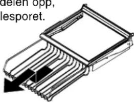 AMANA XRS S 264 BB BW - For å fjerne eller installere Beverage Organizer: - 1