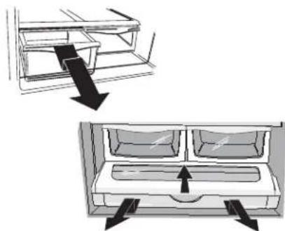 AMANA XRBR 904 - Opnieuw monteren van laden: - 1
