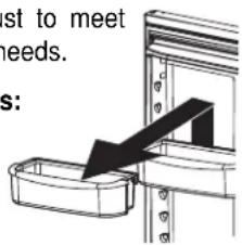 AMANA XRBR 904 - To remove buckets: - 1