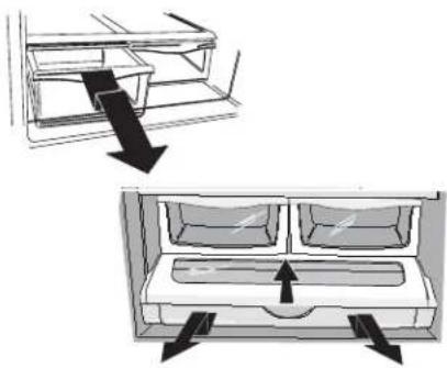 AMANA XRBR 206 BW BB - Réinstallation des tiroirs : - 1