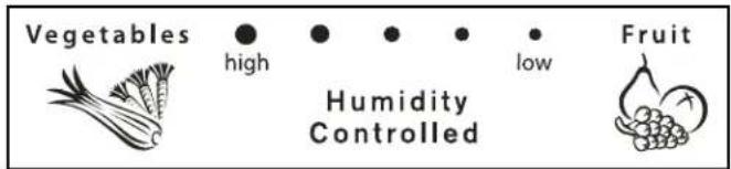 Vegetables high low Humidity Controlled Fruit