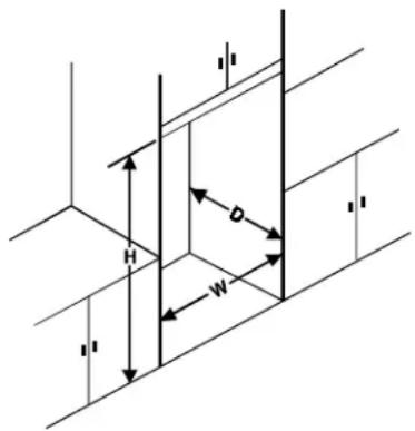 AMANA BRF 520 - Afmetingen voor installmentie - 1