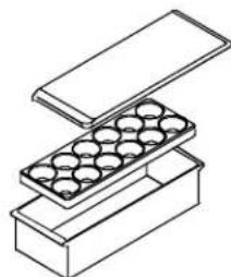 AMANA BX 518 VW VE - Recipiente de almacenamento con tapa (algunos modelos) - 1