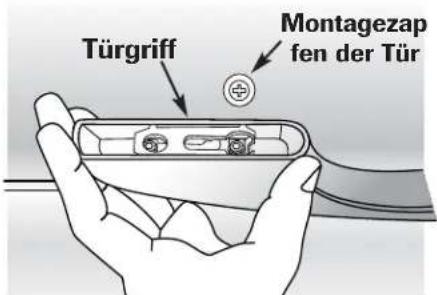 Türgriff Montagezap fen der Tür