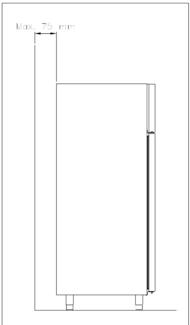 GRAM Compact 610 - Plaatsing van de koelkast - 9