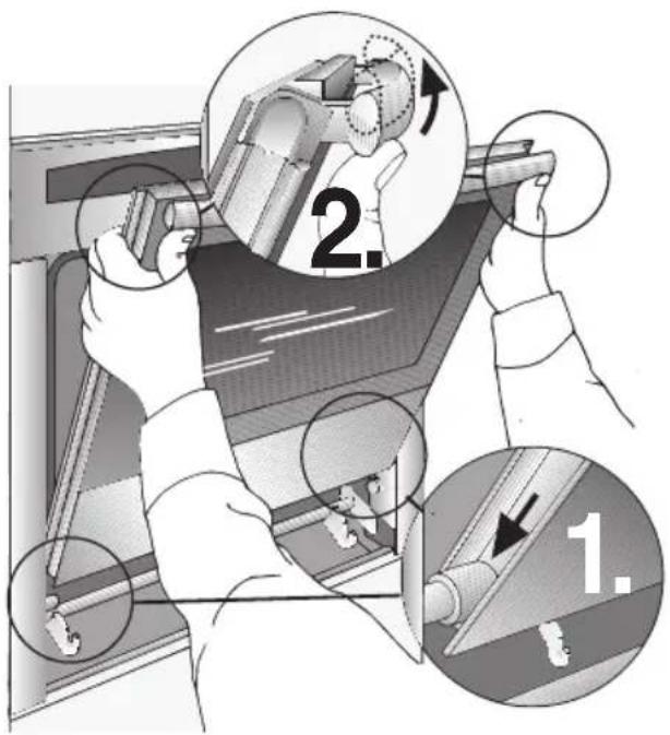 NEFF B1881A2 - Accrocher la porte du four: - 1